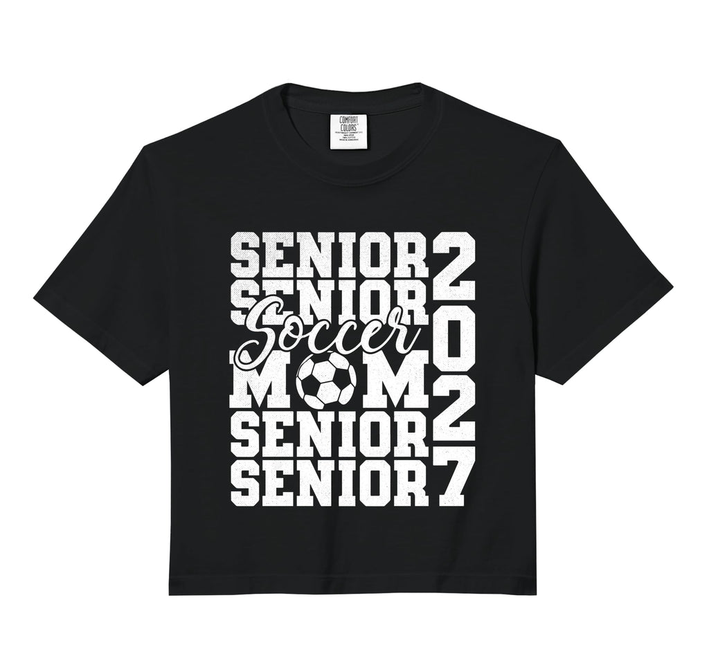 Senior Mom 2027 Soccer Class 2028 Funny T-Shirt - Minimalist Print Unisex - T-Shirt, Sweatshirt, Hoodie