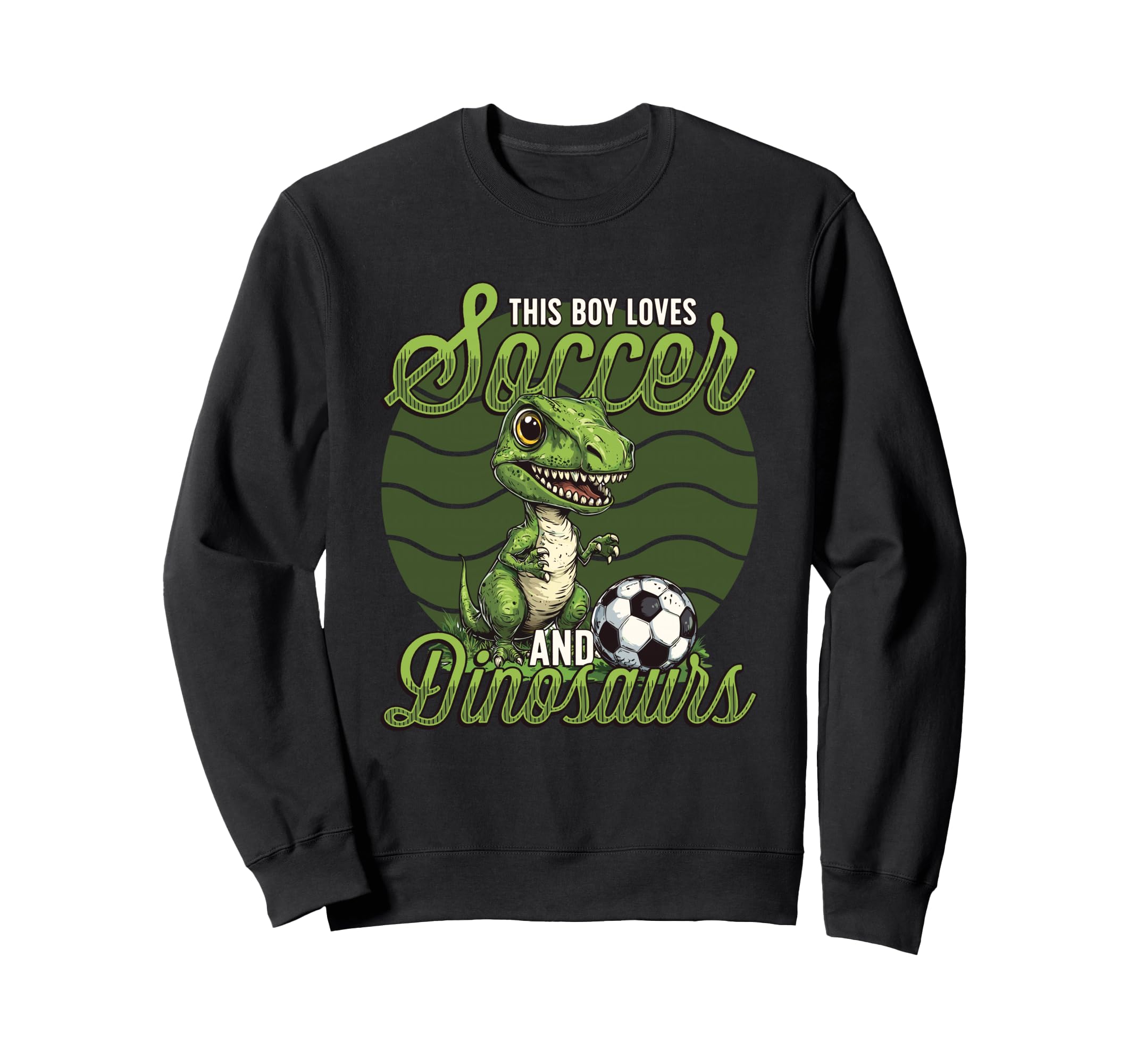 This Loves Soccer And Dinosaurs Sweatshirt - Fun Novelty Design Unisex - T-Shirt, Sweatshirt, Hoodie