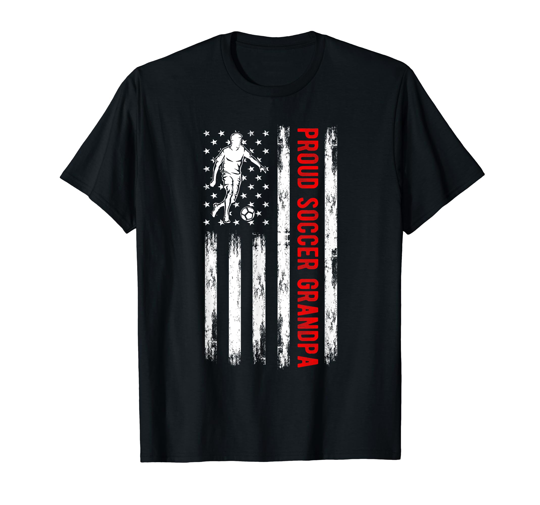 Proud Soccer Grandpa Usa Flag Family T-Shirt - Novelty Apparel for Adults - T-Shirt, Sweatshirt, Hoodie