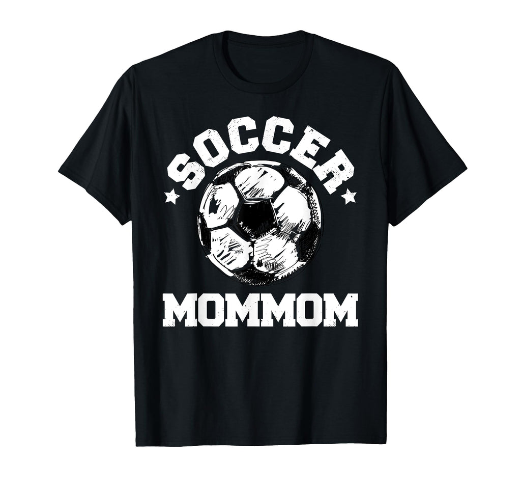 Soccer Mommom Soccer Ball Distressed T-Shirt - Novelty Apparel Unisex - T-Shirt, Sweatshirt, Hoodie