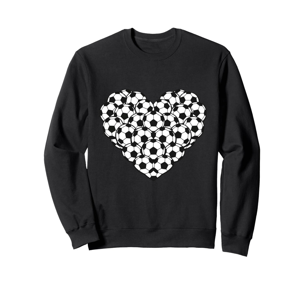 Heart Shaped Soccer Ball Artwork Sweatshirt - Minimalist Print for Adults - T-Shirt, Sweatshirt, Hoodie