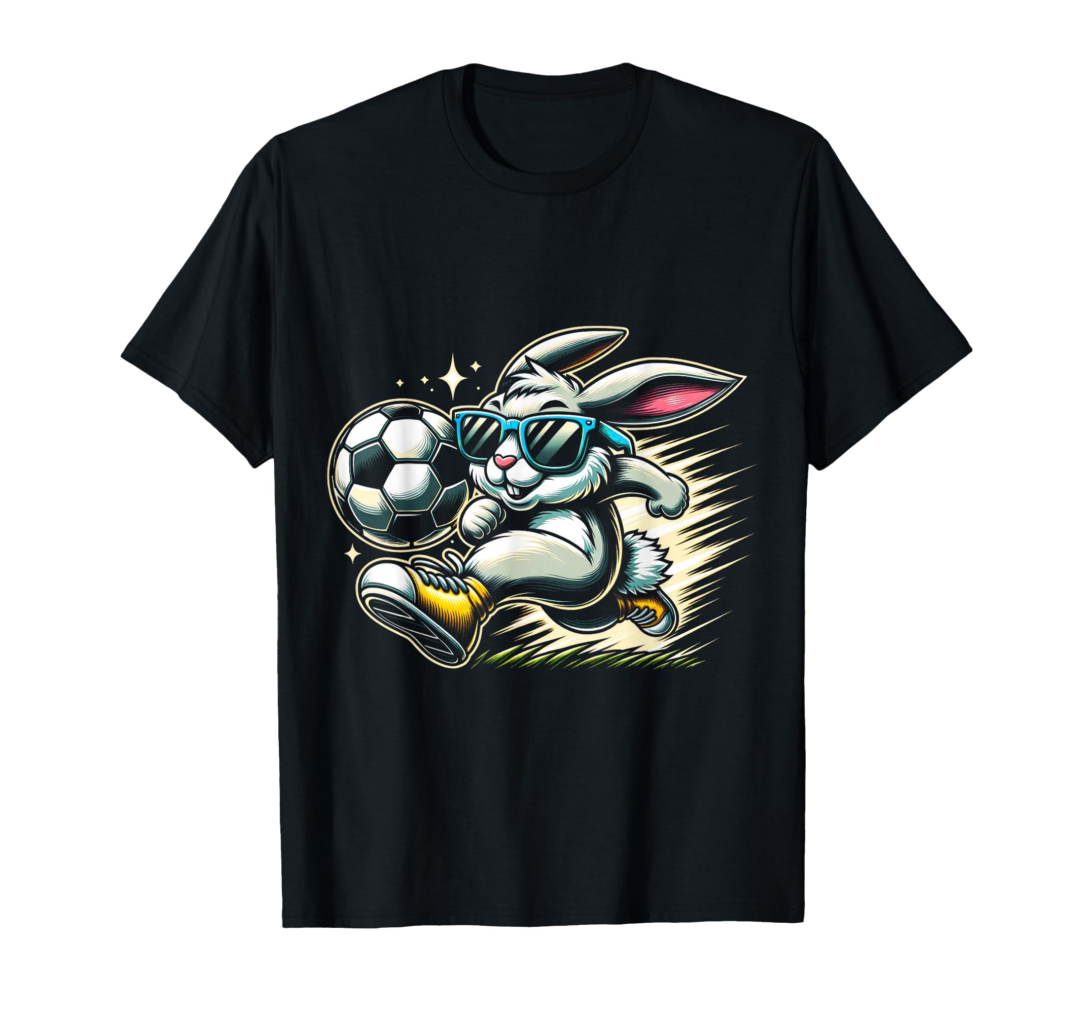 Happy Easter Soccer Easter Bunny Funny T-Shirt - Novelty Apparel Unisex - T-Shirt, Sweatshirt, Hoodie