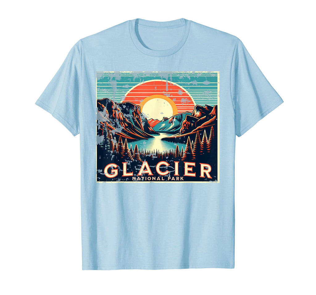 Glacier National Park Montana Usa Sweatshirt - Custom Art Print Unisex - T-Shirt, Sweatshirt, Hoodie