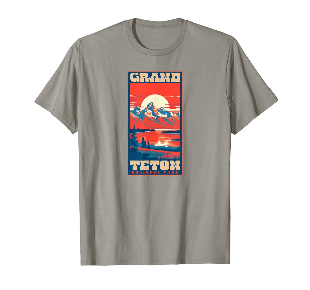 Grand Teton National Park 1980S T-Shirt - Minimalist Print for Adults - T-Shirt, Sweatshirt, Hoodie