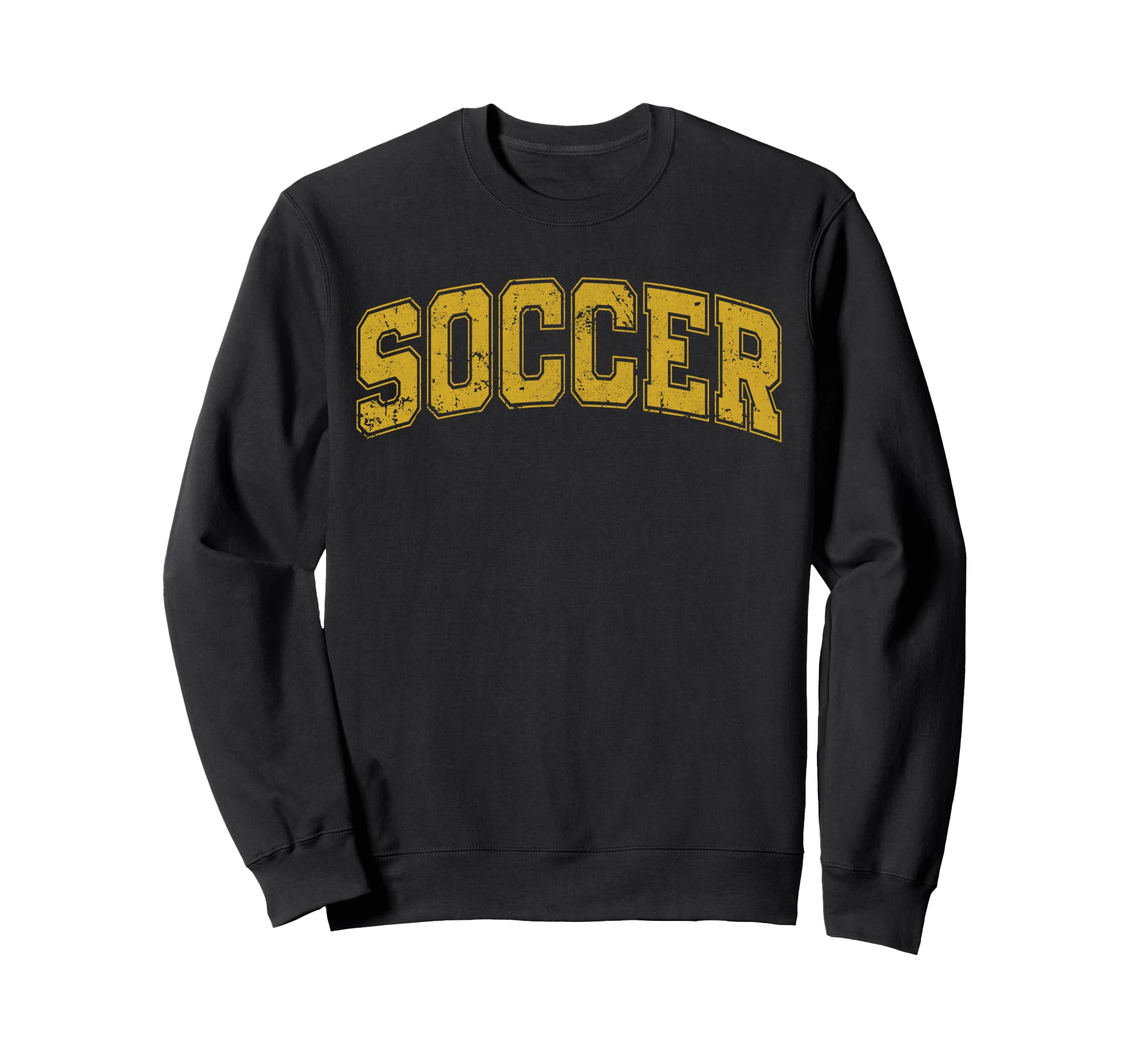 Soccer Varsity Yellow Text Sweatshirt - Novelty Apparel Unisex - T-Shirt, Sweatshirt, Hoodie
