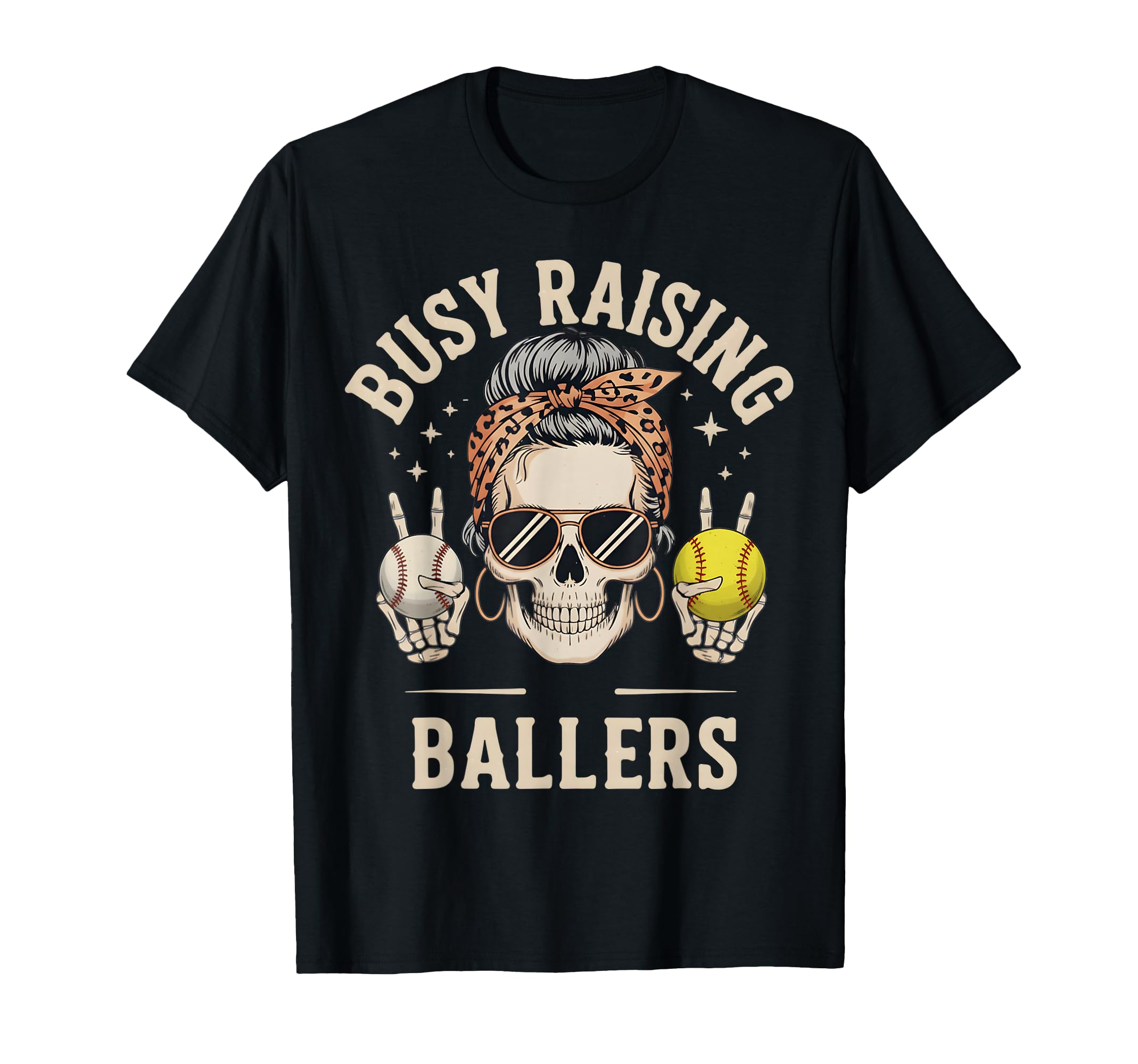 Skeleton Messy Bun Mom Raising T-Shirt - Streetwear Style Men Women - T-Shirt, Sweatshirt, Hoodie