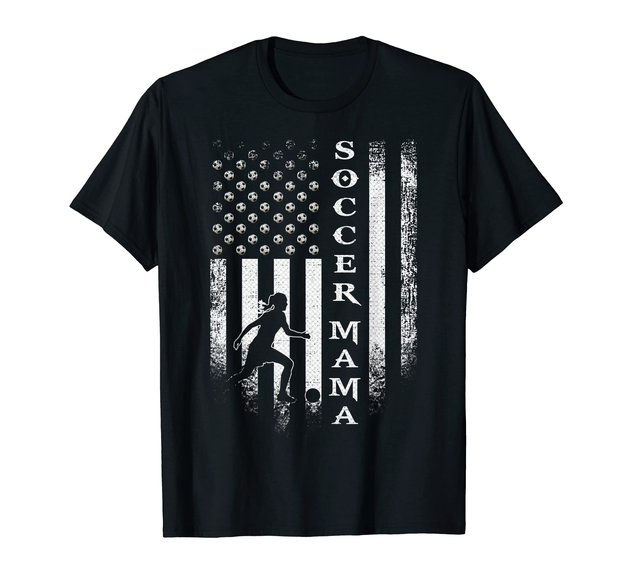 Usa American Flag Proud Soccer Mama T-Shirt - Streetwear Style Men Women - T-Shirt, Sweatshirt, Hoodie