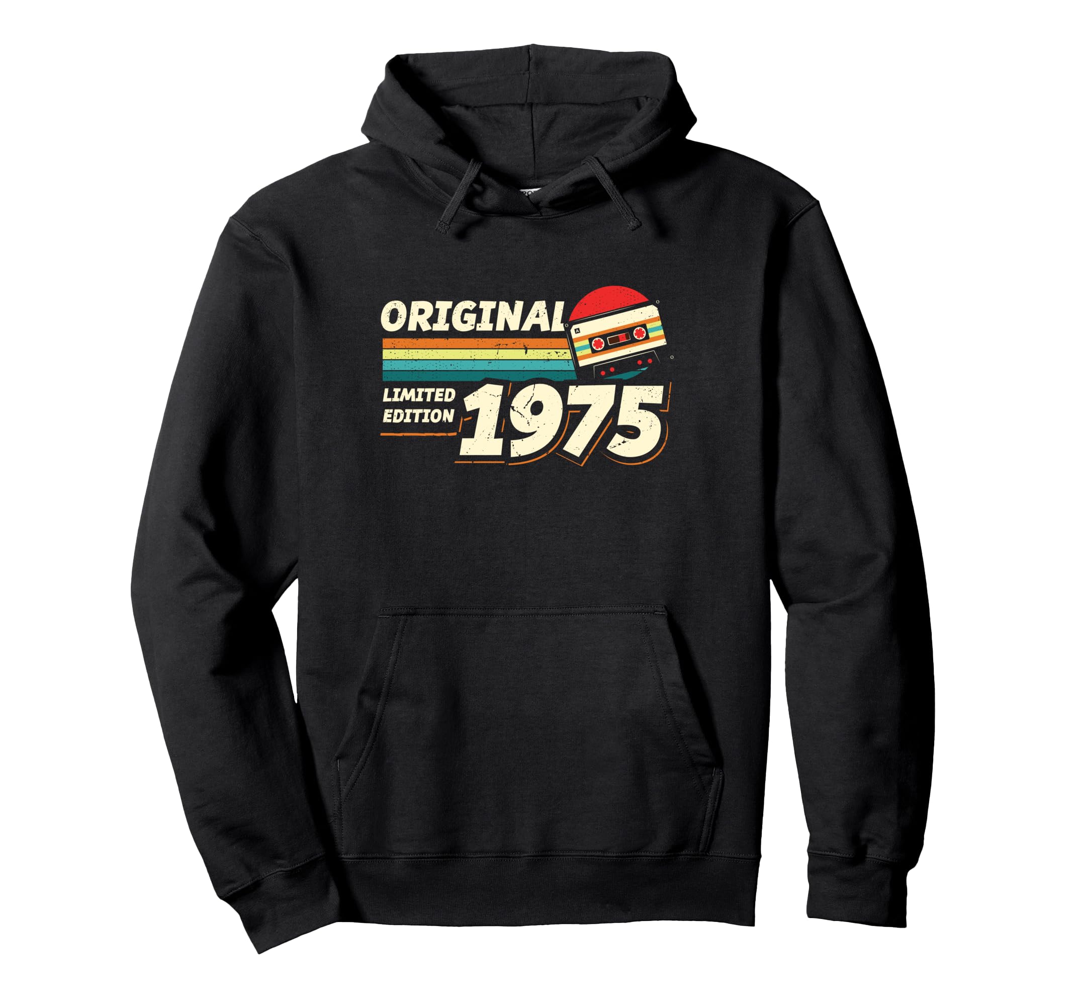 1975 Cassette Tape 49Th Birthday Hoodie - Novelty Apparel Unisex - T-Shirt, Sweatshirt, Hoodie