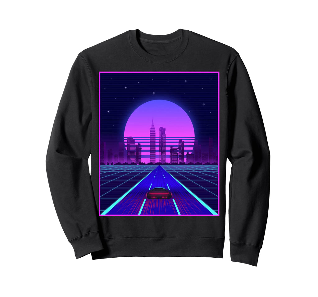 Vaporwave Synthwave Car Outrun Sweatshirt - Streetwear Style Men Women - T-Shirt, Sweatshirt, Hoodie