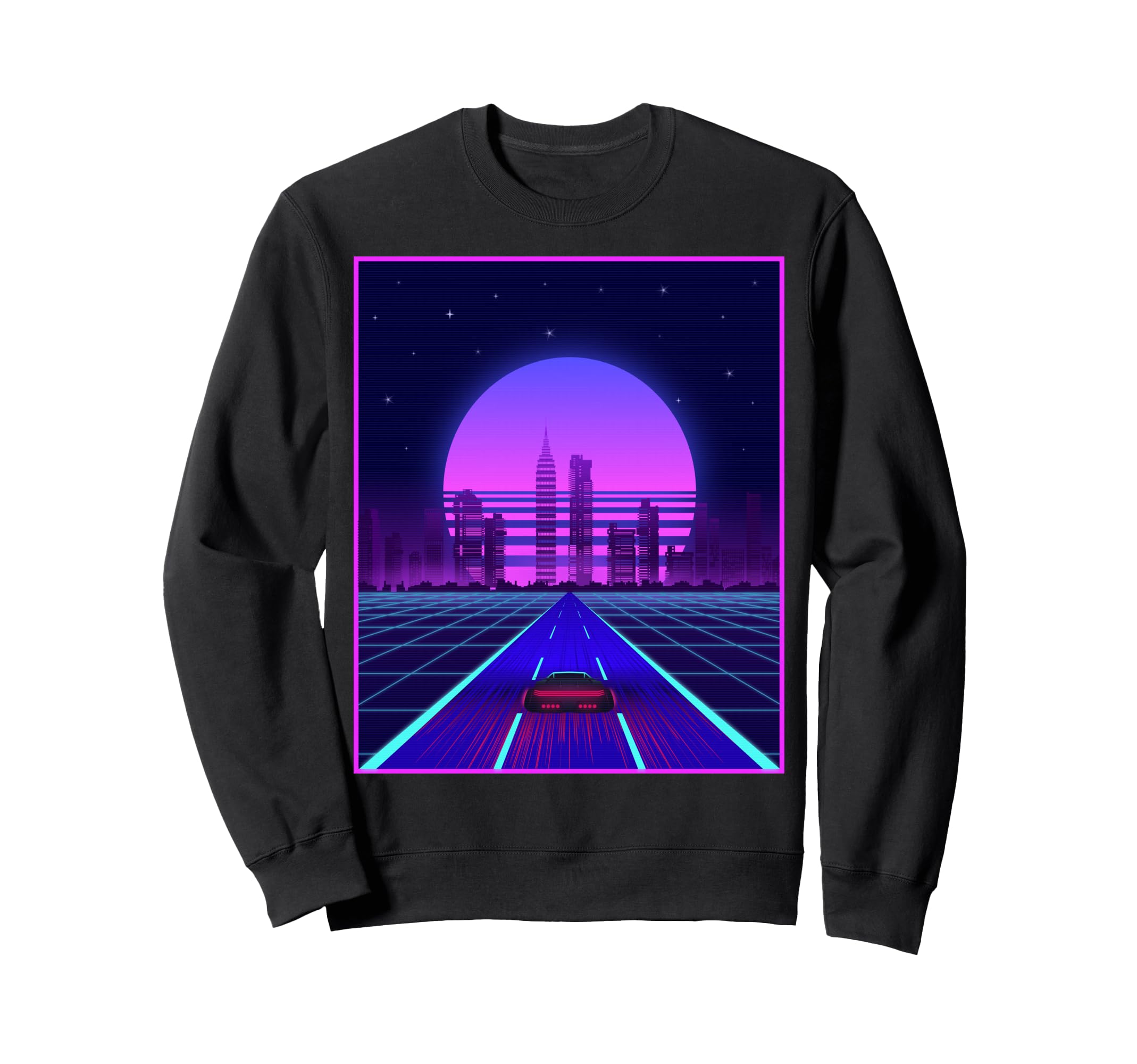 Vaporwave Synthwave Car Outrun Sweatshirt - Streetwear Style Men Women - T-Shirt, Sweatshirt, Hoodie