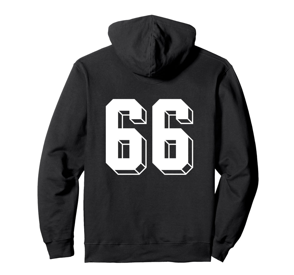 Number 66 Backside 80S 90S Team Jersey Hoodie - Custom Art Print Unisex - T-Shirt, Sweatshirt, Hoodie