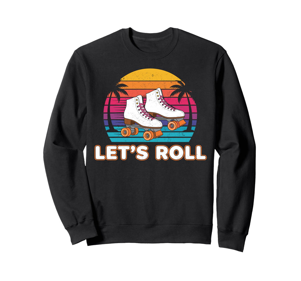 Palm Trees Lets Roll Quad Roller Sweatshirt - Aesthetic Graphic for Adults - T-Shirt, Sweatshirt, Hoodie