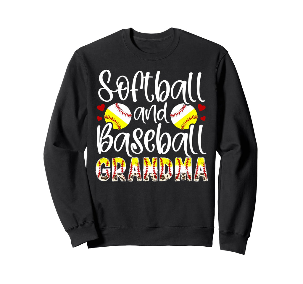 Softball Baseball Grandma Leopard Sweatshirt - Novelty Apparel Men Women - T-Shirt, Sweatshirt, Hoodie