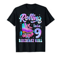 Rollin Into 9 Roller Skating Rink Nine T-Shirt - Novelty Apparel Unisex - T-Shirt, Sweatshirt, Hoodie