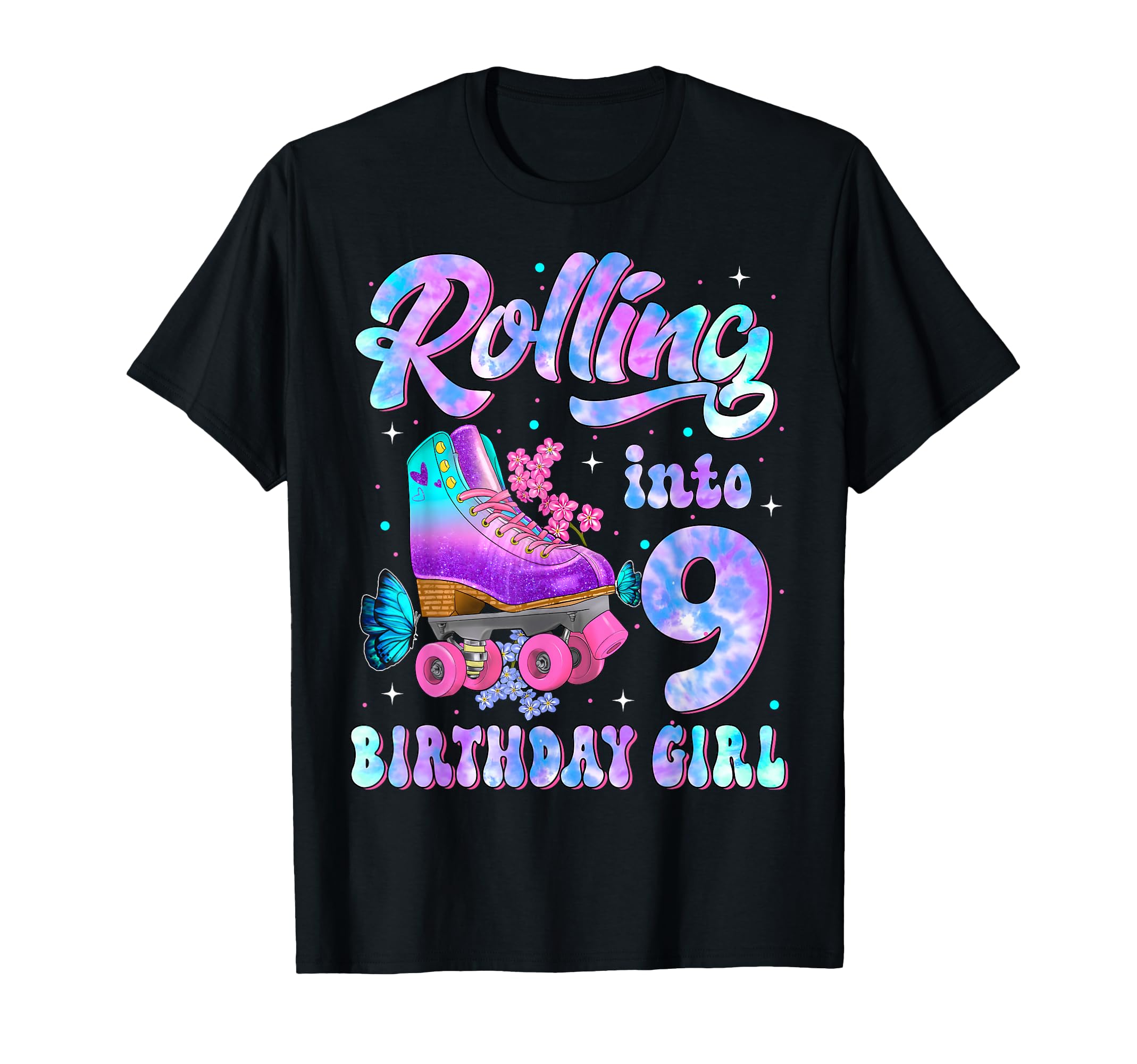 Rollin Into 9 Roller Skating Rink Nine T-Shirt - Novelty Apparel Unisex - T-Shirt, Sweatshirt, Hoodie