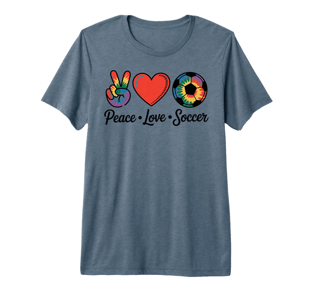 Peace Love Soccer Football Soccer T-Shirt - Minimalist Print for Adults - T-Shirt, Sweatshirt, Hoodie