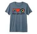 Peace Love Soccer Football Soccer T-Shirt - Minimalist Print for Adults - T-Shirt, Sweatshirt, Hoodie