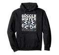 Soccer Sister Fan Coquette Bow Ball Hoodie - Graphic Print for Adults - T-Shirt, Sweatshirt, Hoodie