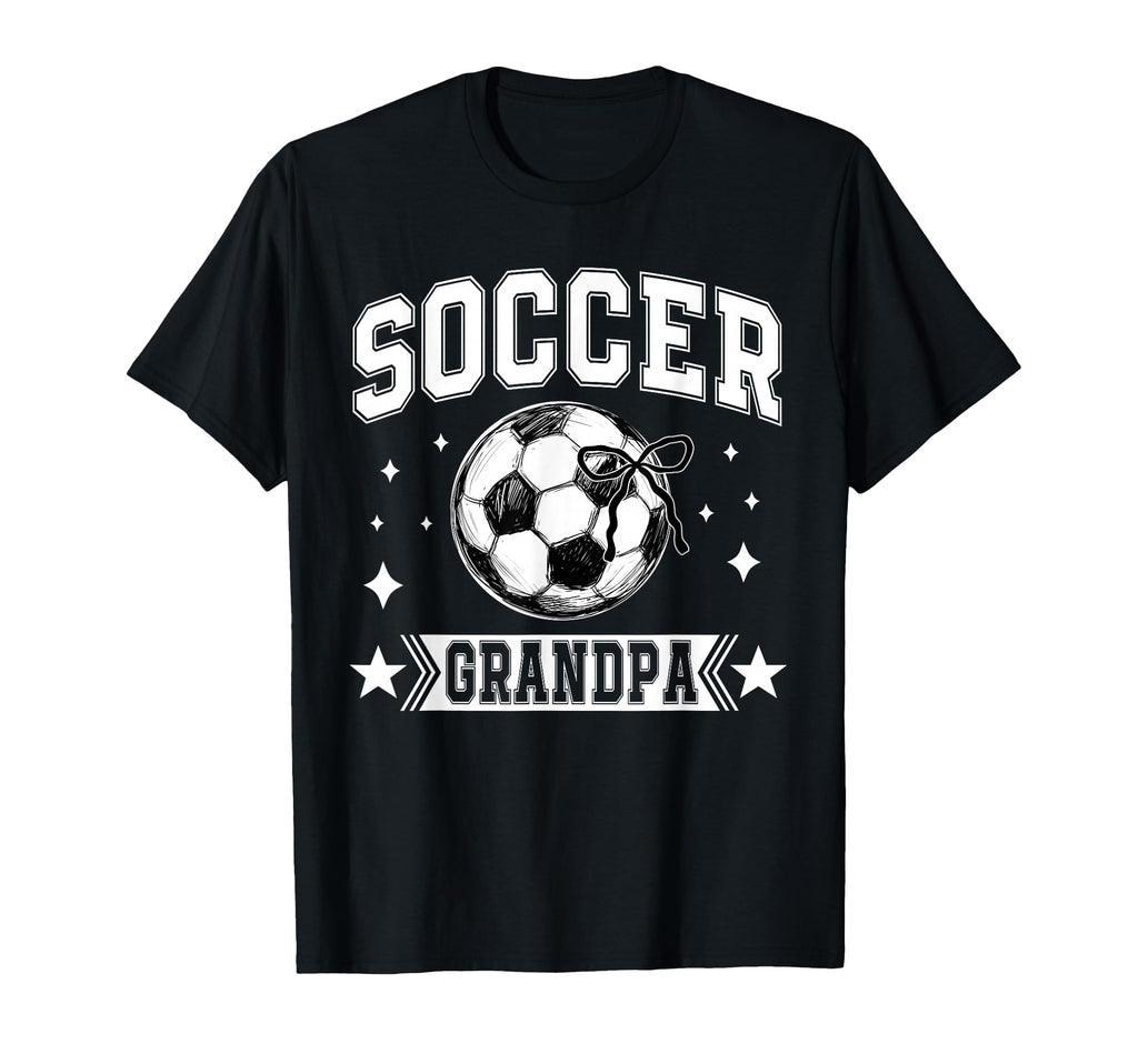 Coquette Bow Soccer Grandpa T-Shirt - Casual Everyday Wear Men Women - T-Shirt, Sweatshirt, Hoodie