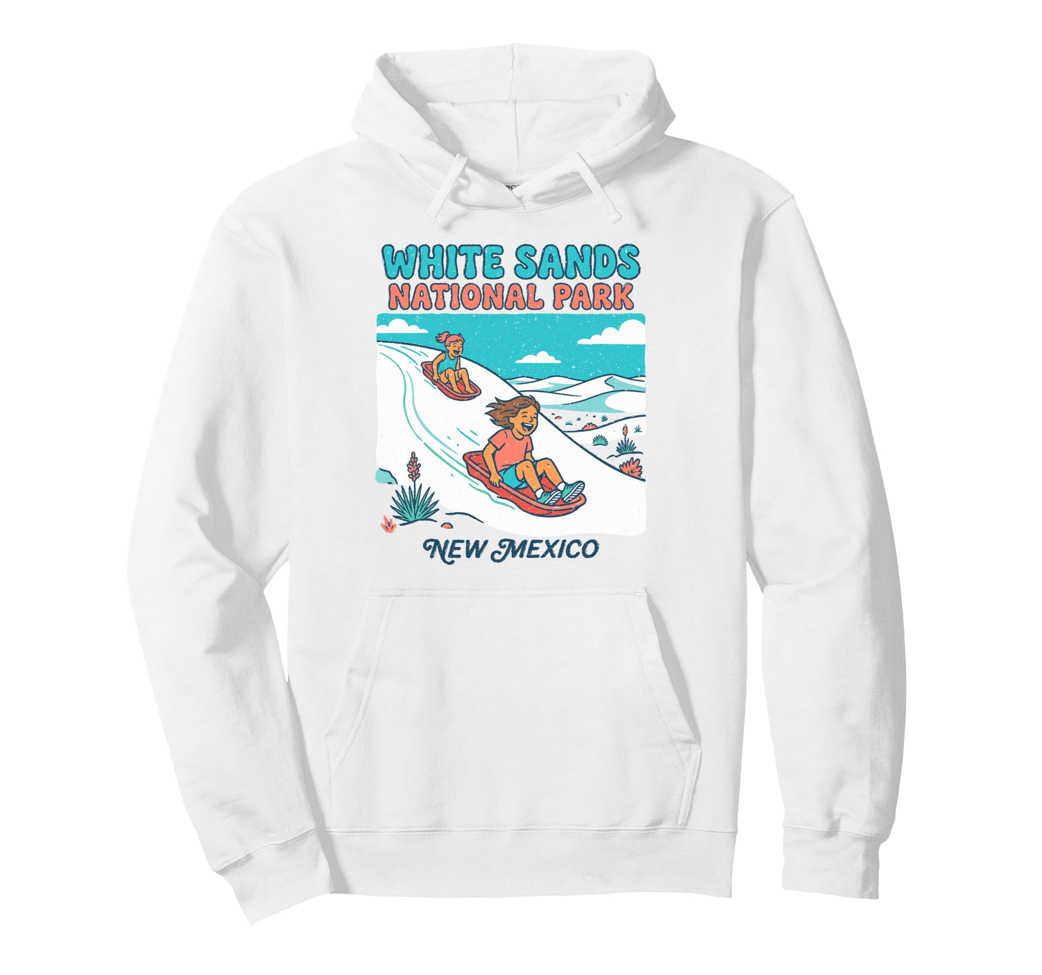 White Sands National Park New Mexico Hoodie - Minimalist Print Unisex - T-Shirt, Sweatshirt, Hoodie