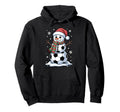 Funny Soccer Snowman Holiday Winter Hoodie - Fun Novelty Design Men Women - T-Shirt, Sweatshirt, Hoodie