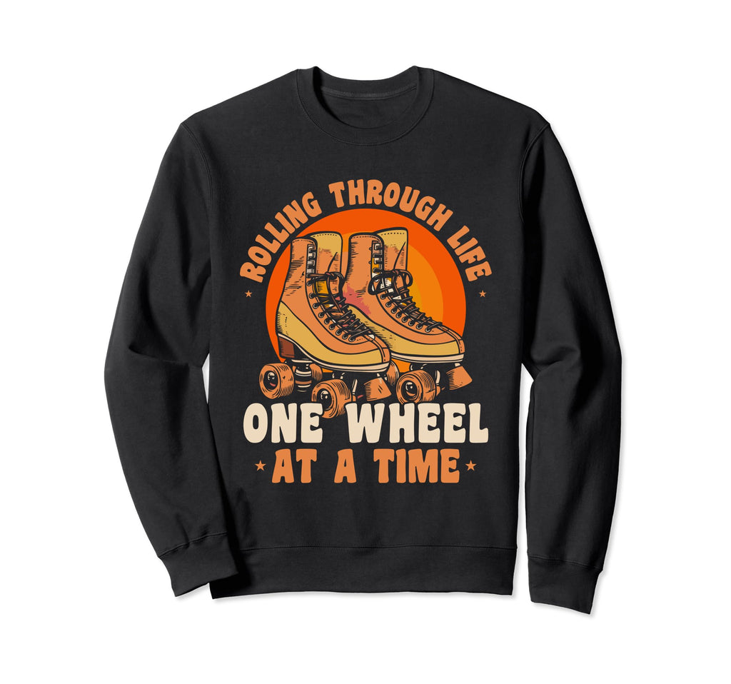 Roller Skater 70S 80S Skates Rolling Sweatshirt - Unique Graphic Men Women - T-Shirt, Sweatshirt, Hoodie