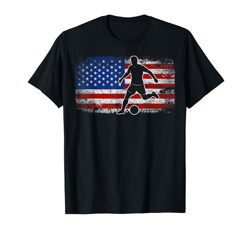 Soccer 2026 Distressed Usa American Flag T-Shirt - Novelty Apparel Unisex - T-Shirt, Sweatshirt, Hoodie