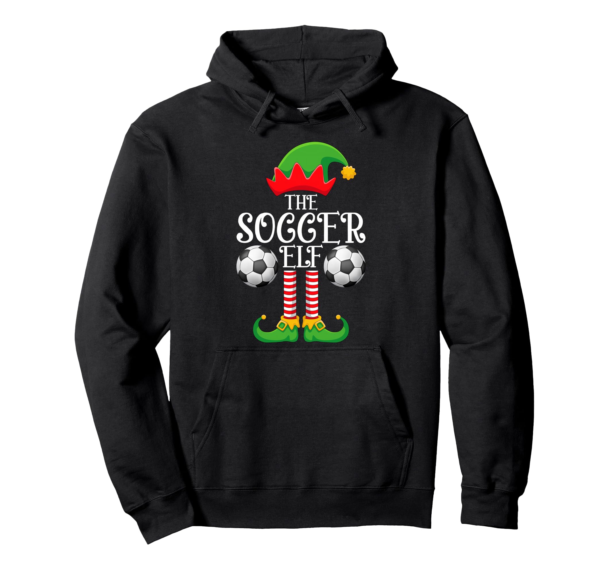 Soccer Elf Family Matching Funny Love Hoodie - Minimalist Print for Adults - T-Shirt, Sweatshirt, Hoodie