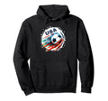 American Flag Soccer Soccer 2024 Hoodie - Minimalist Print Men Women - T-Shirt, Sweatshirt, Hoodie