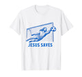 Funny Jesus Saves Soccer Goal Keeper T-Shirt - Graphic Print for Adults - T-Shirt, Sweatshirt, Hoodie