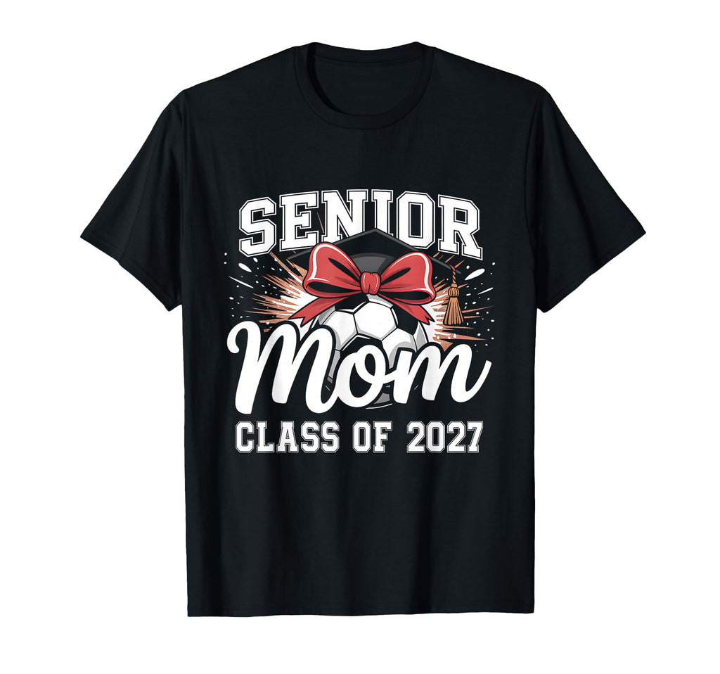 Senior Mom Class 2027 Coquette Bow T-Shirt - Custom Art Print Men Women - T-Shirt, Sweatshirt, Hoodie