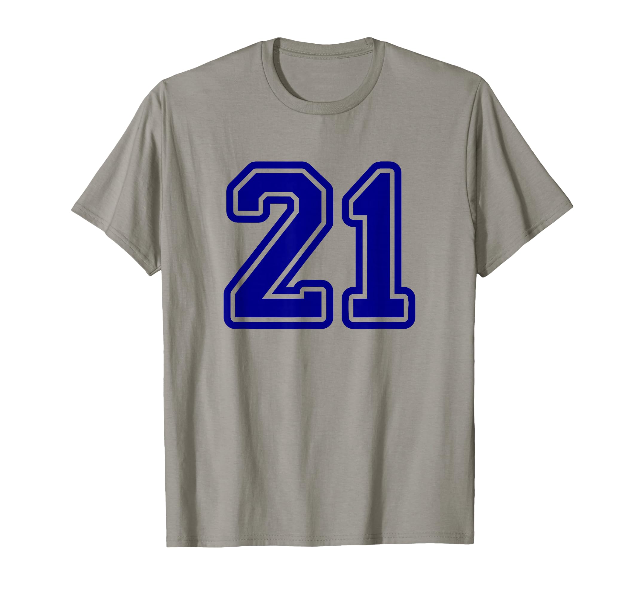 Number 21 Sport Blue Varsity Number 21 T-Shirt - Graphic Print Men Women - T-Shirt, Sweatshirt, Hoodie