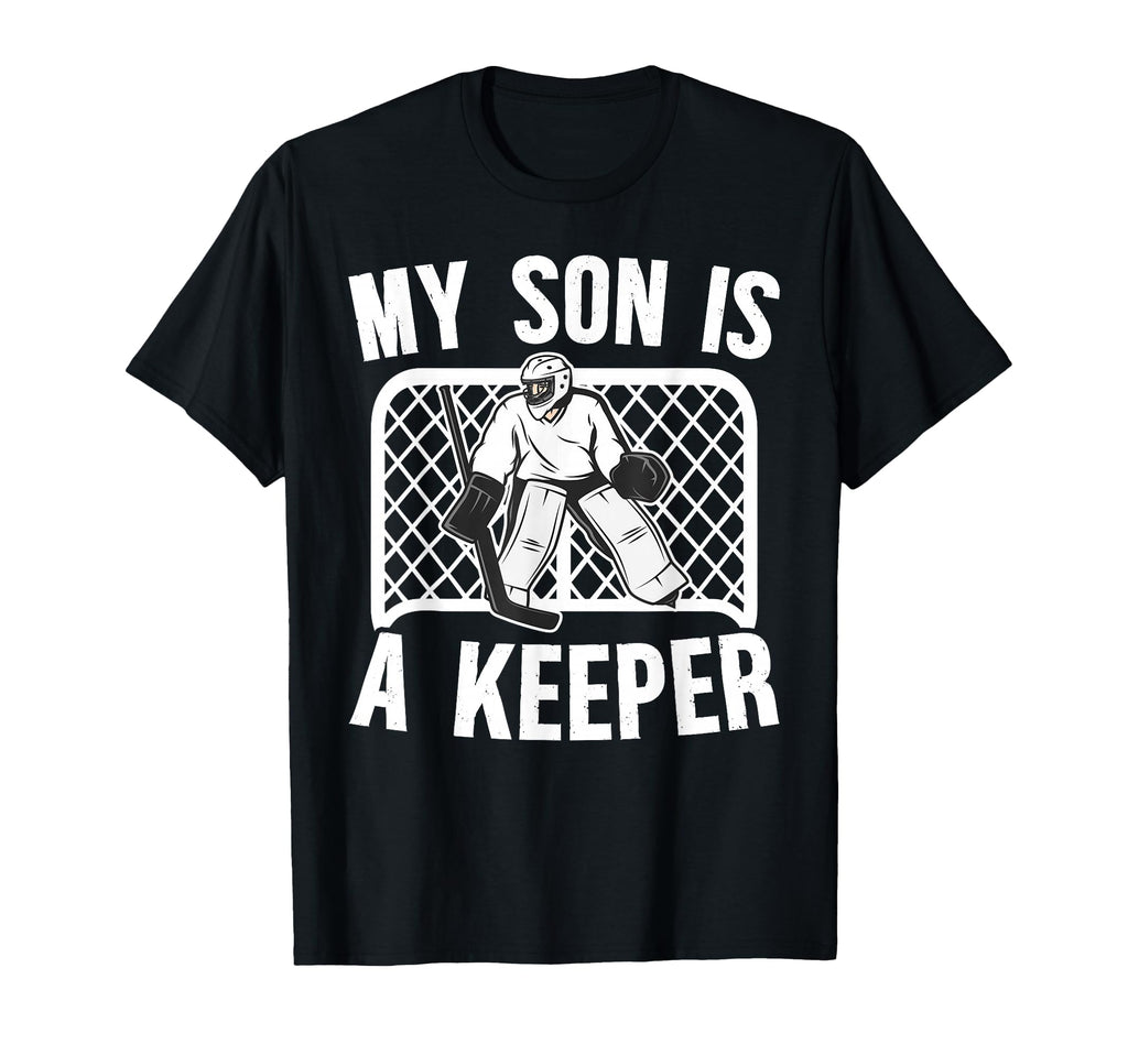 My Son Is Hockey Keeper Mom Hockey T-Shirt - Custom Art Print Unisex - T-Shirt, Sweatshirt, Hoodie