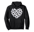 Heart Soccer Balls Hoodie - Novelty Apparel Unisex - T-Shirt, Sweatshirt, Hoodie