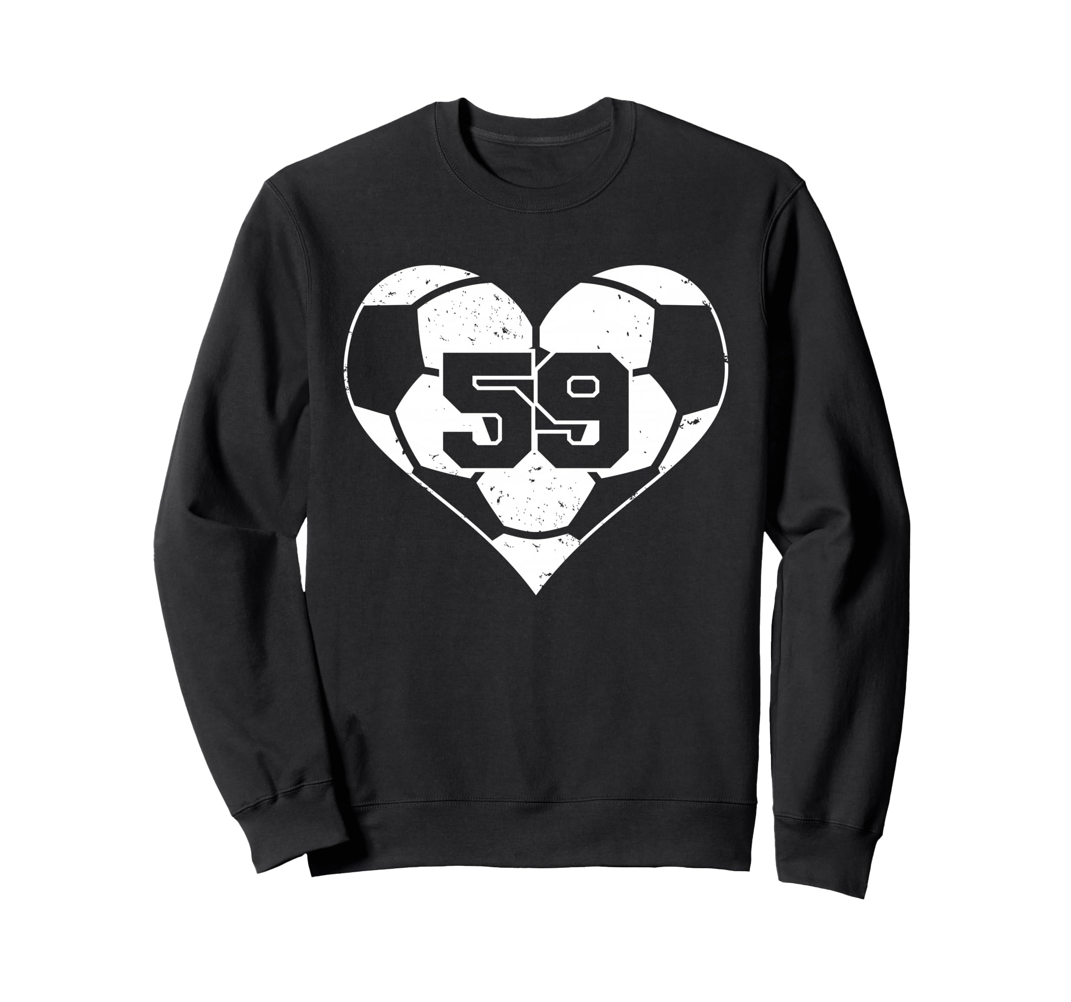 Soccer Heart Number 59 Jersey Sweatshirt - Fun Novelty Design for Adults - T-Shirt, Sweatshirt, Hoodie