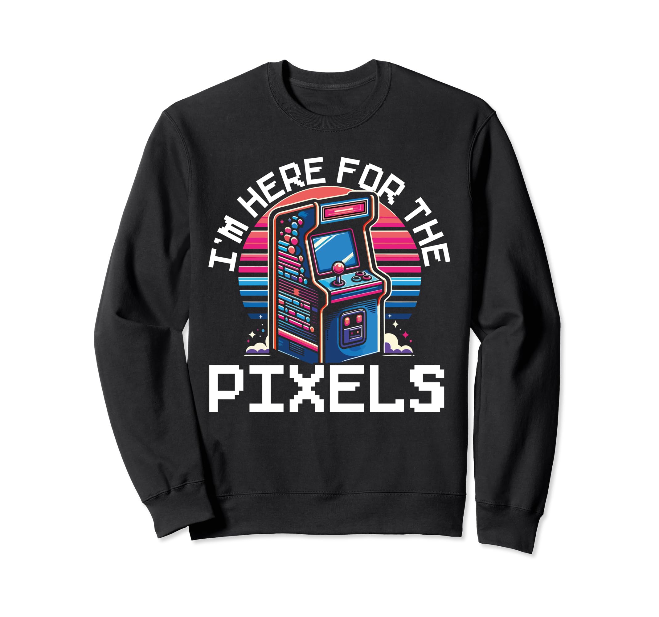 80S Arcade Nostalgia Pixel Art Video Sweatshirt - Novelty Apparel Unisex - T-Shirt, Sweatshirt, Hoodie