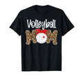 Volleyball Mom Leopard Messy Bun T-Shirt - Casual Everyday Wear Unisex - T-Shirt, Sweatshirt, Hoodie