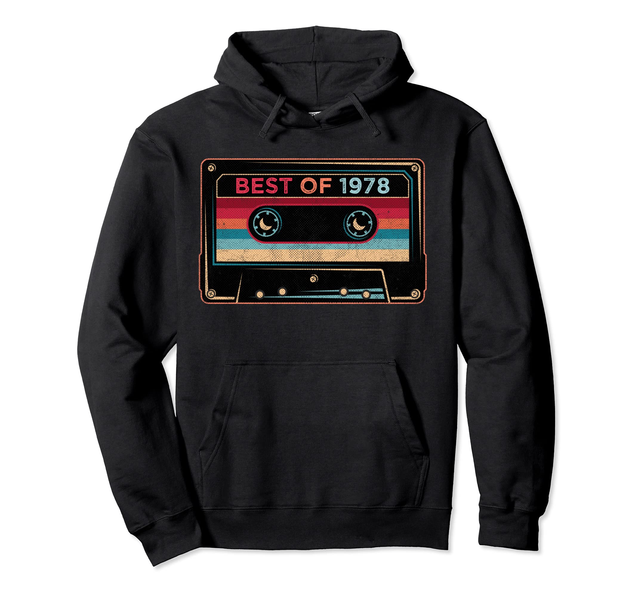 Best 1978 Colorful Cassette Tape 42Nd Hoodie - Streetwear Style for Adults - T-Shirt, Sweatshirt, Hoodie