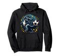 T Rex Dinosaur Playing Soccer Ball Player Hoodie - Novelty Apparel Unisex - T-Shirt, Sweatshirt, Hoodie