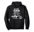 Raccoon Soccer Player Sunglasses Fun Hoodie - Trendy Graphic for Adults - T-Shirt, Sweatshirt, Hoodie