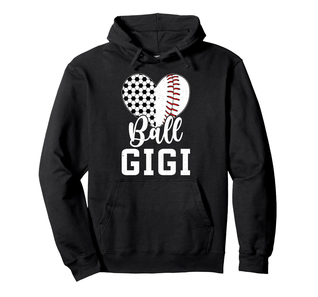 Ball Gigi Grandma Heart Baseball Hoodie - Aesthetic Graphic Men Women - T-Shirt, Sweatshirt, Hoodie