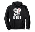 Ball Gigi Grandma Heart Baseball Hoodie - Aesthetic Graphic Men Women - T-Shirt, Sweatshirt, Hoodie