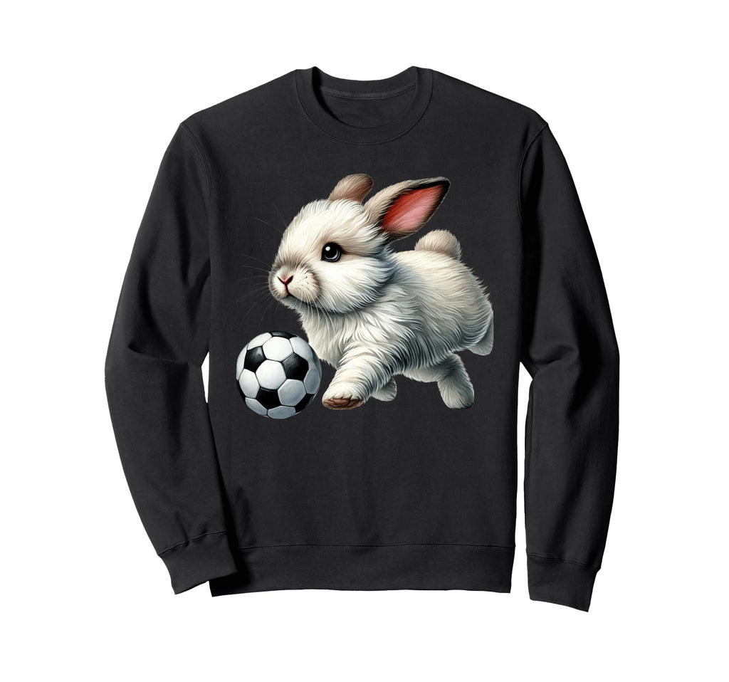 Bunny Soccer Player Rabbit Kicking Sweatshirt - Streetwear Style Unisex - T-Shirt, Sweatshirt, Hoodie