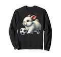 Bunny Soccer Player Rabbit Kicking Sweatshirt - Streetwear Style Unisex - T-Shirt, Sweatshirt, Hoodie