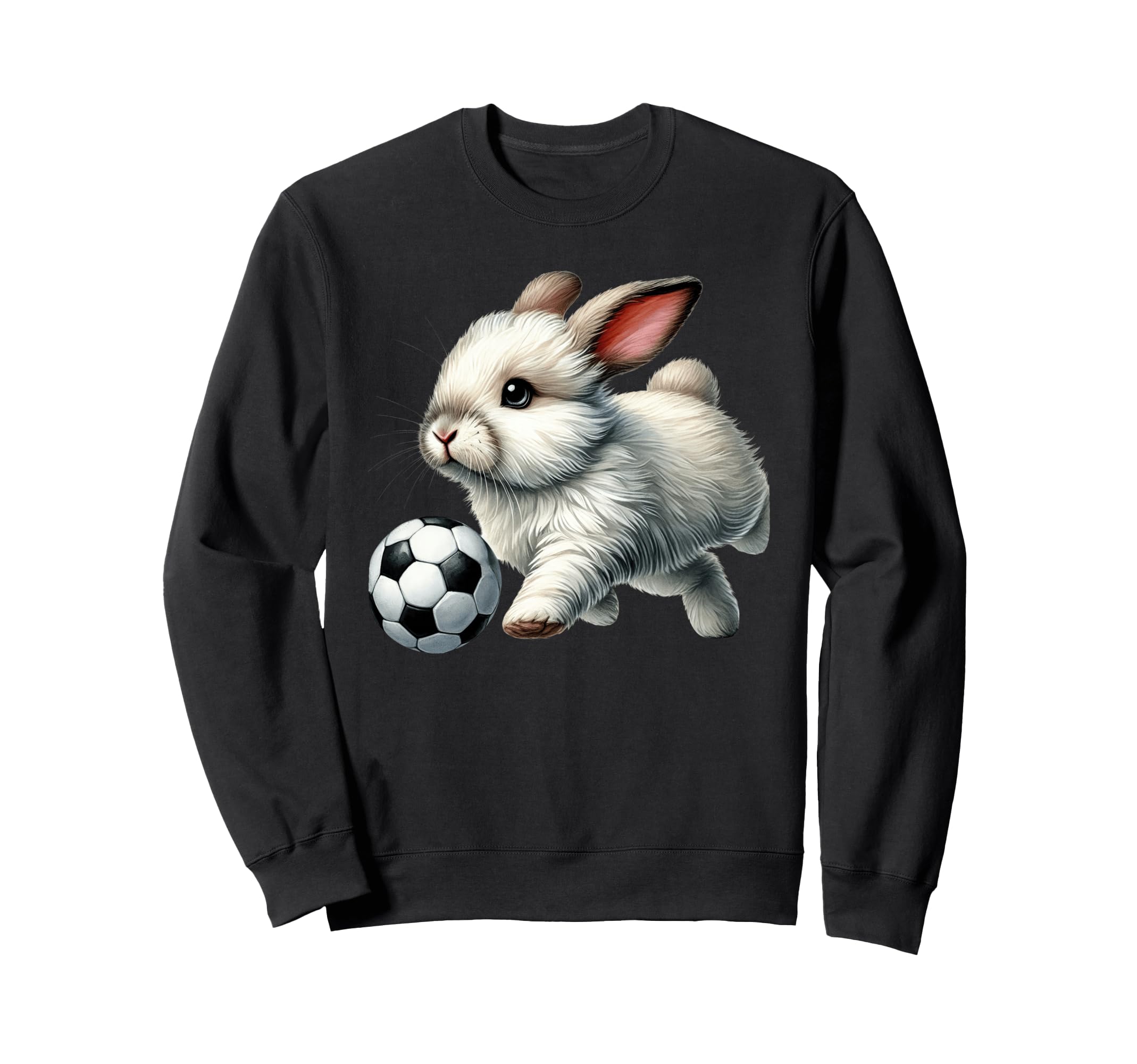 Bunny Soccer Player Rabbit Kicking Sweatshirt - Streetwear Style Unisex - T-Shirt, Sweatshirt, Hoodie