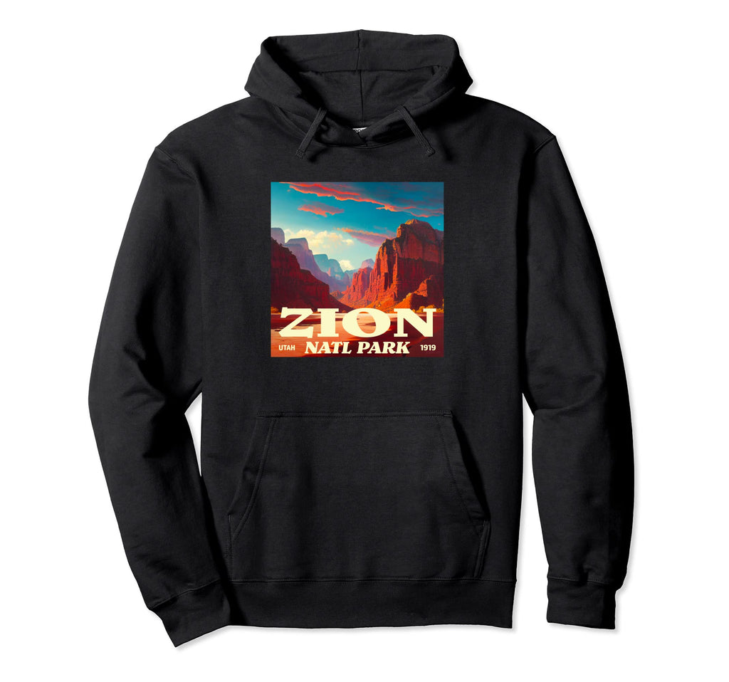 Zion Utah Zion National Park Hoodie - Novelty Apparel for Adults - T-Shirt, Sweatshirt, Hoodie