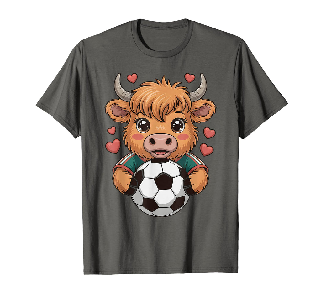 Kawaii Soccer Cow Just Who Loves T-Shirt - Minimalist Print for Adults - T-Shirt, Sweatshirt, Hoodie