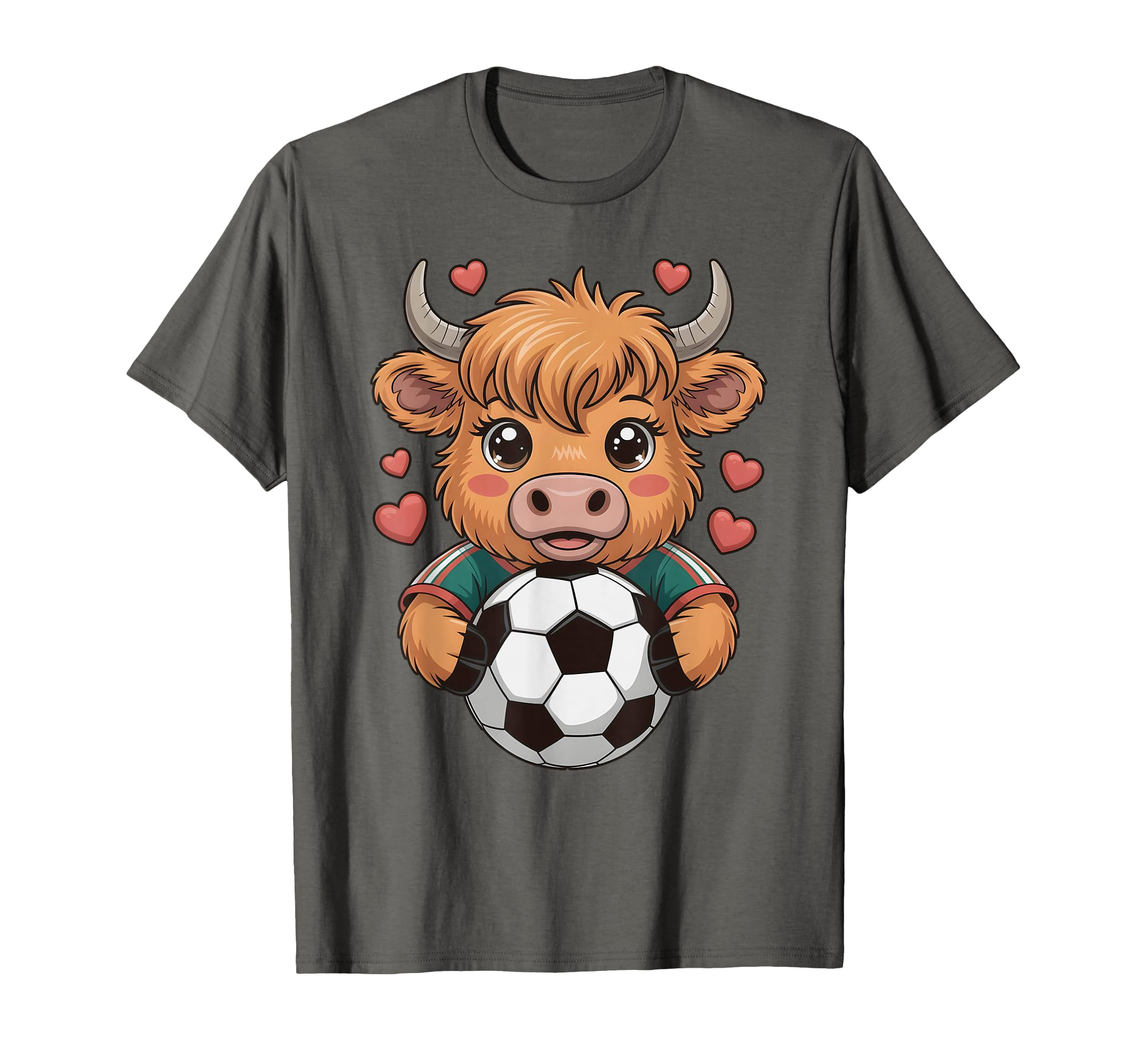 Kawaii Soccer Cow Just Who Loves Heifer T-Shirt - Trendy Graphic Unisex - T-Shirt, Sweatshirt, Hoodie