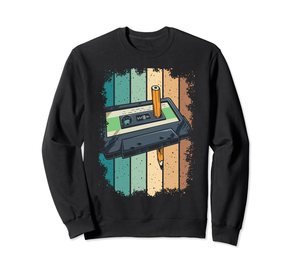 Music 80S 90S Pencil Winding Up Sweatshirt - Trendy Graphic for Adults - T-Shirt, Sweatshirt, Hoodie