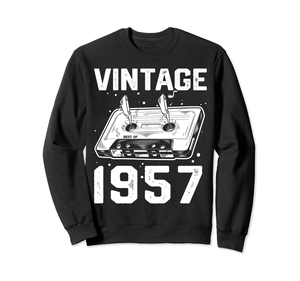 Birthday Best 1957 Bday 1957 Cassette Sweatshirt - Streetwear Style Unisex - T-Shirt, Sweatshirt, Hoodie